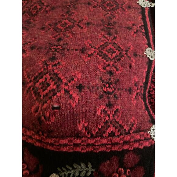 Vintage XL Frost long sleeve jacket embroidered floral cottagecore knit cardigan - Picture 11 of 12